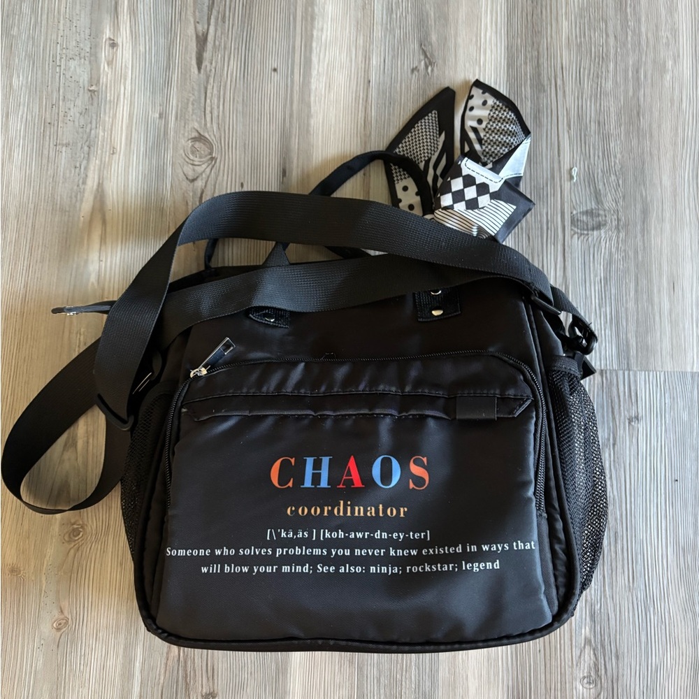 Black Lunch Bag Durable Synthetic Material
